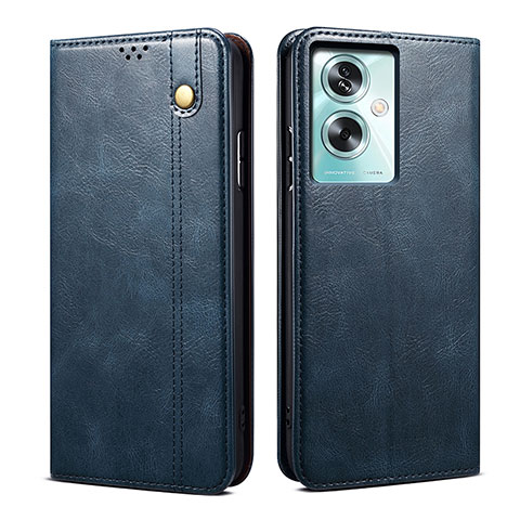 Funda de Cuero Cartera con Soporte Carcasa B01S para Oppo A2 5G Azul