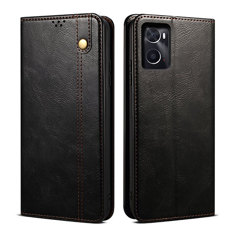 Funda de Cuero Cartera con Soporte Carcasa B01S para Oppo A36 Negro