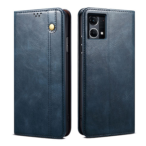 Funda de Cuero Cartera con Soporte Carcasa B01S para Oppo F21s Pro 4G Azul