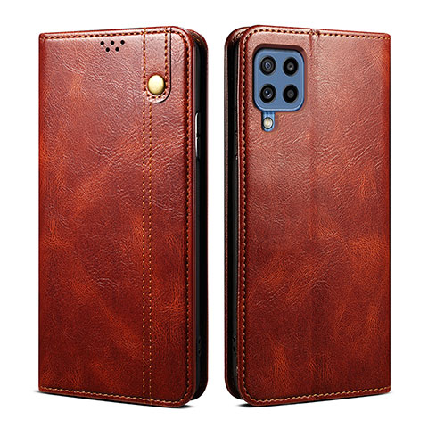 Funda de Cuero Cartera con Soporte Carcasa B01S para Samsung Galaxy M32 4G Marron