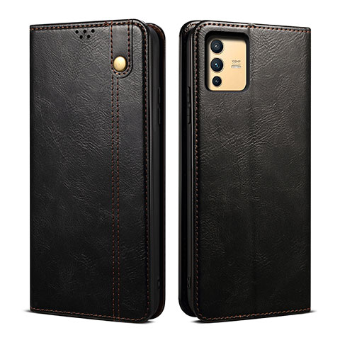 Funda de Cuero Cartera con Soporte Carcasa B01S para Vivo V23 Pro 5G Negro