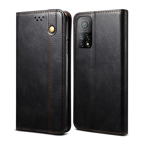 Funda de Cuero Cartera con Soporte Carcasa B01S para Xiaomi Mi 10T 5G Negro