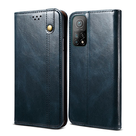 Funda de Cuero Cartera con Soporte Carcasa B01S para Xiaomi Mi 10T Pro 5G Azul