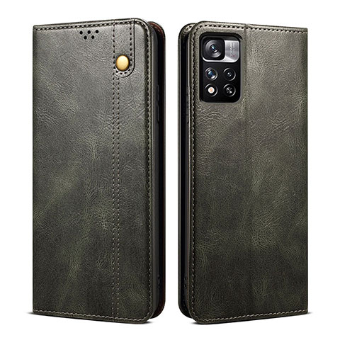 Funda de Cuero Cartera con Soporte Carcasa B01S para Xiaomi Mi 11i 5G (2022) Verde