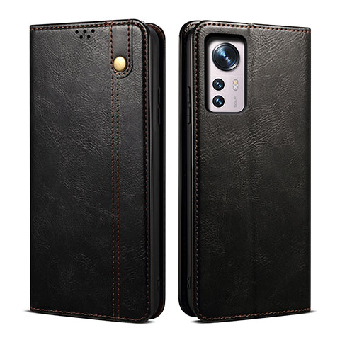 Funda de Cuero Cartera con Soporte Carcasa B01S para Xiaomi Mi 12X 5G Negro