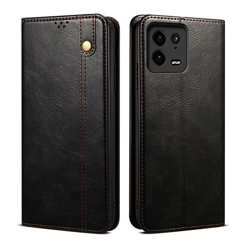 Funda de Cuero Cartera con Soporte Carcasa B01S para Xiaomi Mi 13 5G Negro