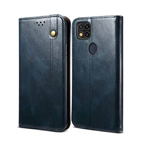 Funda de Cuero Cartera con Soporte Carcasa B01S para Xiaomi POCO C3 Azul