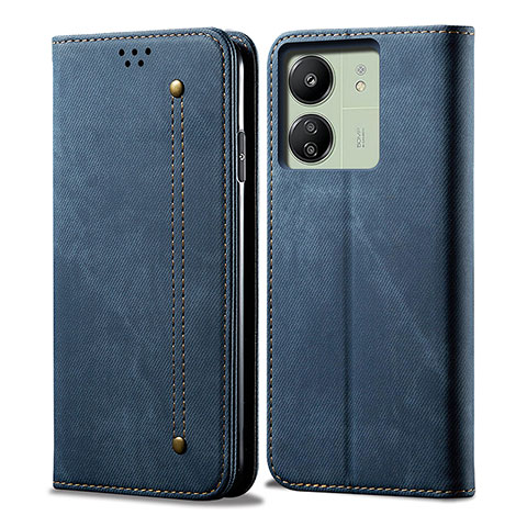 Funda de Cuero Cartera con Soporte Carcasa B01S para Xiaomi Poco C65 Azul