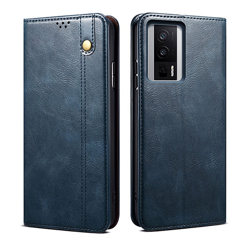 Funda de Cuero Cartera con Soporte Carcasa B01S para Xiaomi Poco F5 Pro 5G Azul