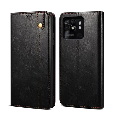 Funda de Cuero Cartera con Soporte Carcasa B01S para Xiaomi Redmi 10 Power Negro