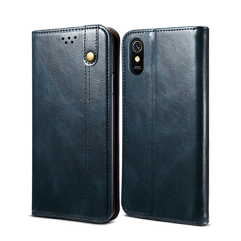 Funda de Cuero Cartera con Soporte Carcasa B01S para Xiaomi Redmi 9i Azul