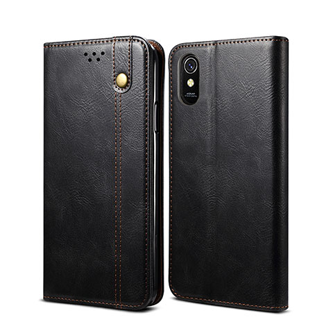 Funda de Cuero Cartera con Soporte Carcasa B01S para Xiaomi Redmi 9i Negro