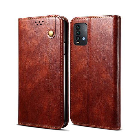 Funda de Cuero Cartera con Soporte Carcasa B01S para Xiaomi Redmi 9T 4G Marron