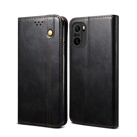 Funda de Cuero Cartera con Soporte Carcasa B01S para Xiaomi Redmi K40 5G Negro