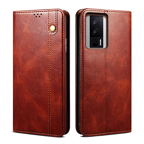 Funda de Cuero Cartera con Soporte Carcasa B01S para Xiaomi Redmi K60 5G Marron