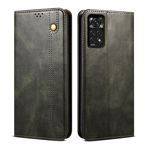 Funda de Cuero Cartera con Soporte Carcasa B01S para Xiaomi Redmi Note 11 4G (2022) Verde