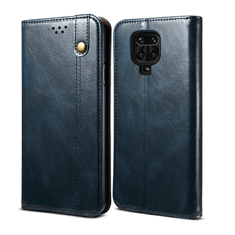 Funda de Cuero Cartera con Soporte Carcasa B01S para Xiaomi Redmi Note 9 Pro Max Azul