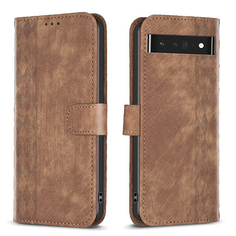 Funda de Cuero Cartera con Soporte Carcasa B02F para Google Pixel 7 Pro 5G Marron