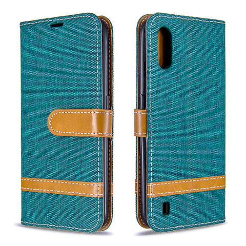 Funda de Cuero Cartera con Soporte Carcasa B02F para Samsung Galaxy A01 SM-A015 Verde