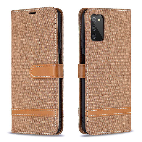 Funda de Cuero Cartera con Soporte Carcasa B02F para Samsung Galaxy A03s Oro