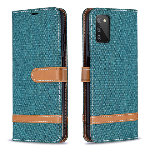 Funda de Cuero Cartera con Soporte Carcasa B02F para Samsung Galaxy A03s Verde