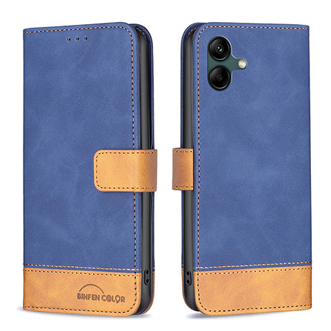 Funda de Cuero Cartera con Soporte Carcasa B02F para Samsung Galaxy A04 4G Azul