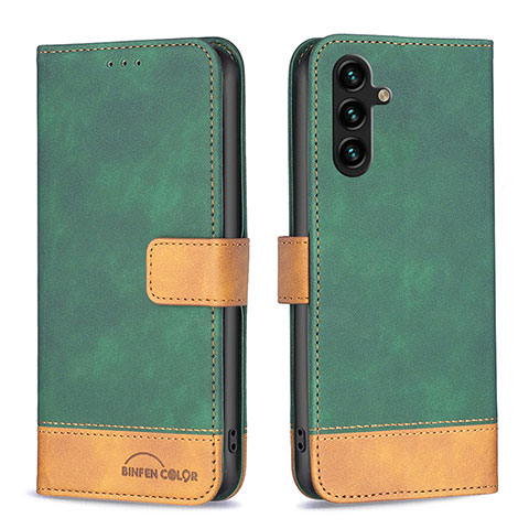 Funda de Cuero Cartera con Soporte Carcasa B02F para Samsung Galaxy A04s Verde