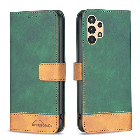 Funda de Cuero Cartera con Soporte Carcasa B02F para Samsung Galaxy A13 4G Verde