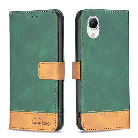 Funda de Cuero Cartera con Soporte Carcasa B02F para Samsung Galaxy A23s Verde