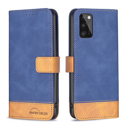 Funda de Cuero Cartera con Soporte Carcasa B02F para Samsung Galaxy A41 Azul