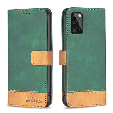 Funda de Cuero Cartera con Soporte Carcasa B02F para Samsung Galaxy A41 Verde