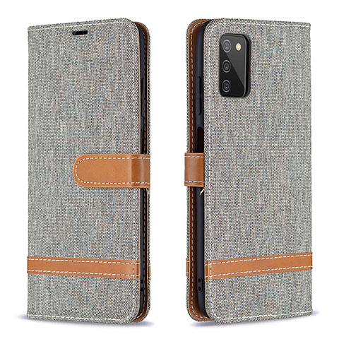 Funda de Cuero Cartera con Soporte Carcasa B02F para Samsung Galaxy M02s Gris