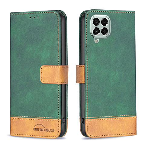 Funda de Cuero Cartera con Soporte Carcasa B02F para Samsung Galaxy M33 5G Verde