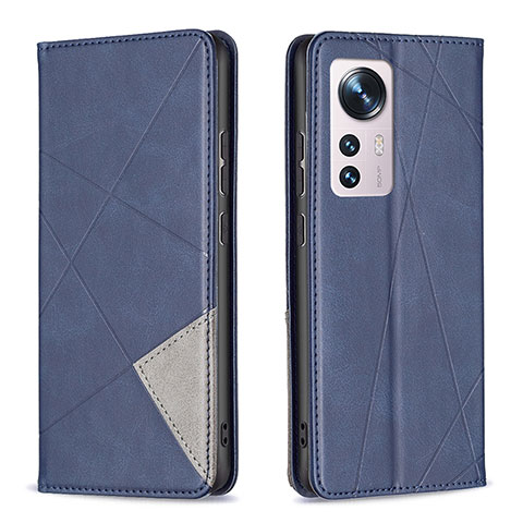 Funda de Cuero Cartera con Soporte Carcasa B02F para Xiaomi Mi 12 5G Azul