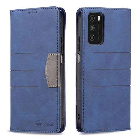 Funda de Cuero Cartera con Soporte Carcasa B02F para Xiaomi Poco M3 Azul