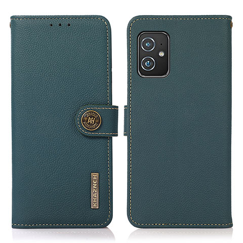 Funda de Cuero Cartera con Soporte Carcasa B02H para Asus Zenfone 8 ZS590KS Verde