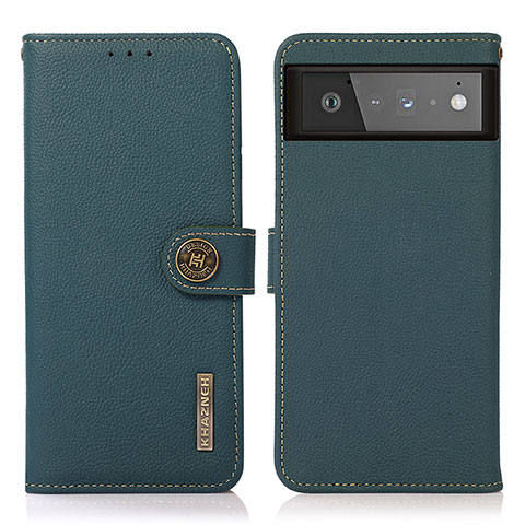 Funda de Cuero Cartera con Soporte Carcasa B02H para Google Pixel 6 5G Verde