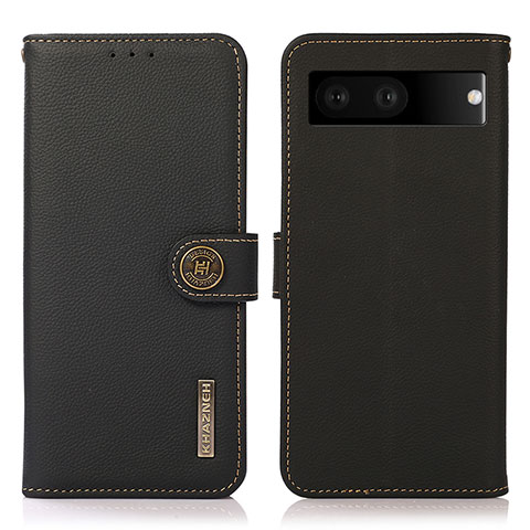 Funda de Cuero Cartera con Soporte Carcasa B02H para Google Pixel 7 5G Negro