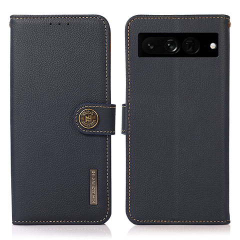 Funda de Cuero Cartera con Soporte Carcasa B02H para Google Pixel 7 Pro 5G Azul