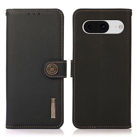 Funda de Cuero Cartera con Soporte Carcasa B02H para Google Pixel 8 5G Negro