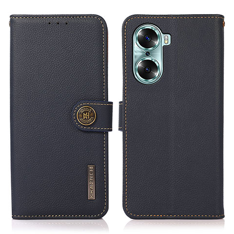 Funda de Cuero Cartera con Soporte Carcasa B02H para Huawei Honor 60 5G Azul