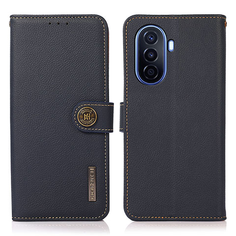 Funda de Cuero Cartera con Soporte Carcasa B02H para Huawei Nova Y70 Plus Azul