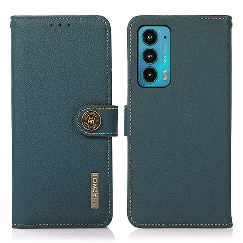 Funda de Cuero Cartera con Soporte Carcasa B02H para Motorola Moto Edge 20 5G Verde