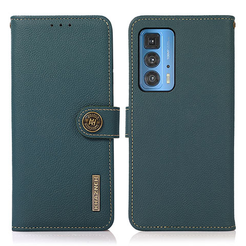 Funda de Cuero Cartera con Soporte Carcasa B02H para Motorola Moto Edge 20 Pro 5G Verde