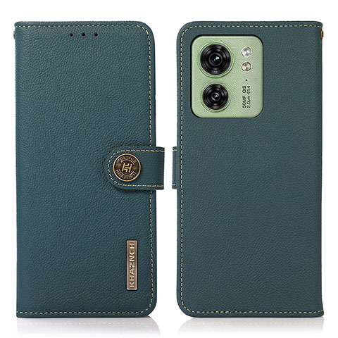 Funda de Cuero Cartera con Soporte Carcasa B02H para Motorola Moto Edge (2023) 5G Verde