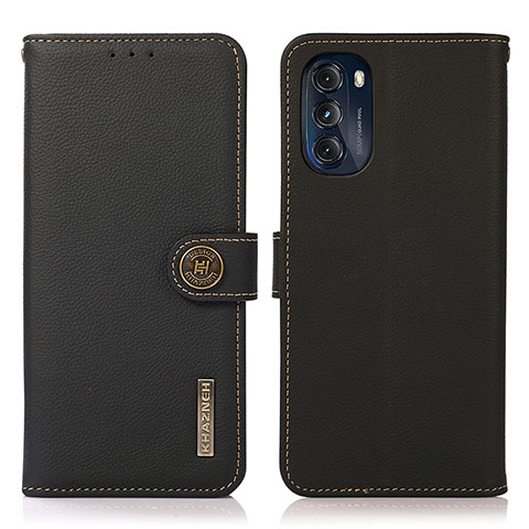 Funda de Cuero Cartera con Soporte Carcasa B02H para Motorola Moto G 5G (2022) Negro