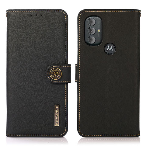 Funda de Cuero Cartera con Soporte Carcasa B02H para Motorola Moto G Power (2022) Negro