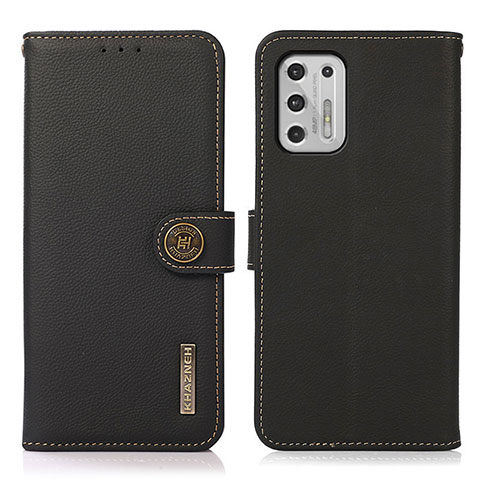 Funda de Cuero Cartera con Soporte Carcasa B02H para Motorola Moto G Stylus (2021) Negro