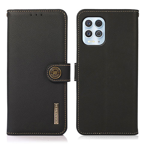 Funda de Cuero Cartera con Soporte Carcasa B02H para Motorola Moto G100 5G Negro