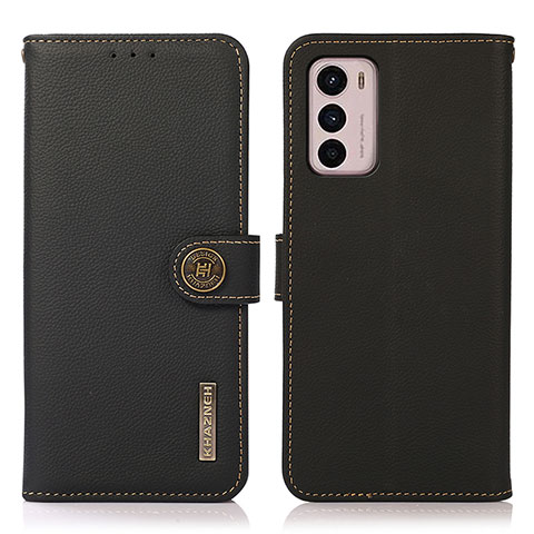 Funda de Cuero Cartera con Soporte Carcasa B02H para Motorola Moto G42 Negro